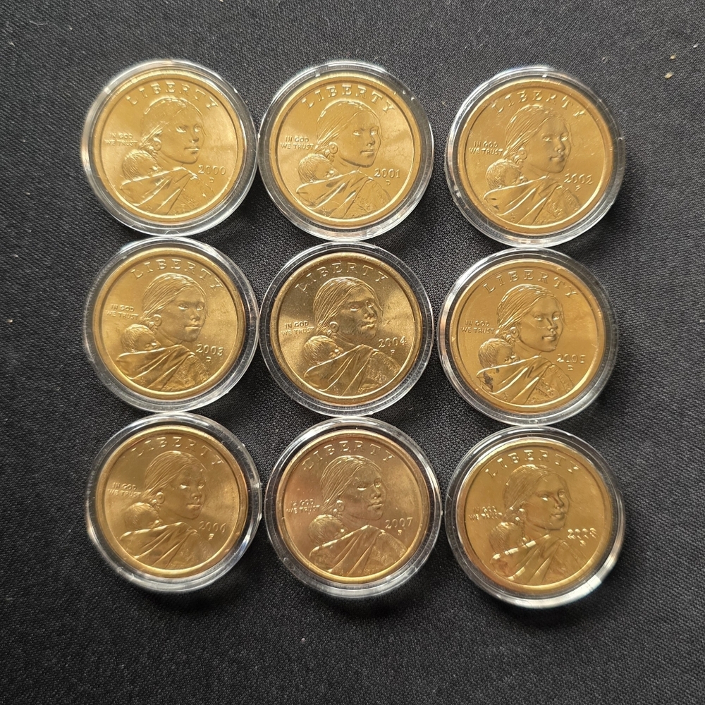 Uncirculated Set 2000-2009 Sacagawea Gold Dollar Coins